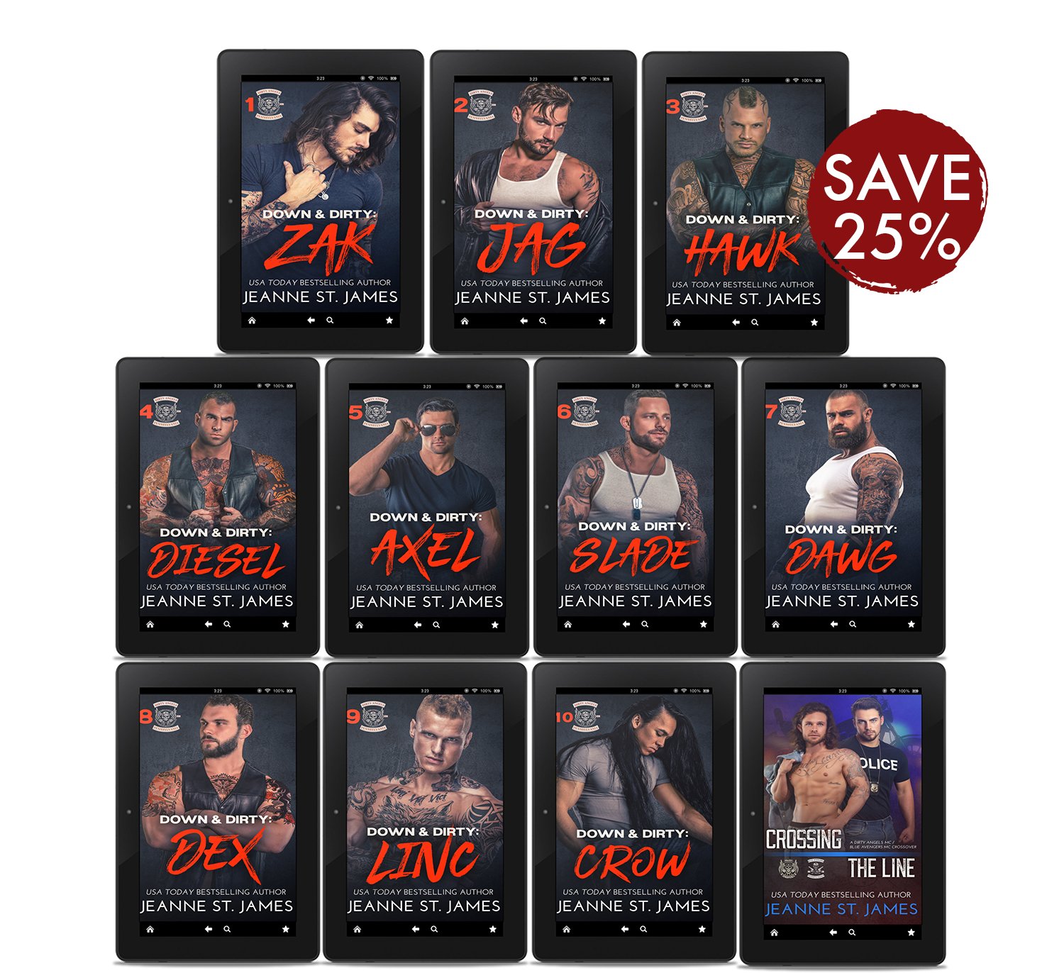 Dirty Angels MC & Crossing the Line Ebook Bundle product image (1)