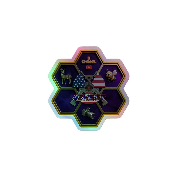 ASHBOT BEE LOGO Holographic Sticker product image (1)