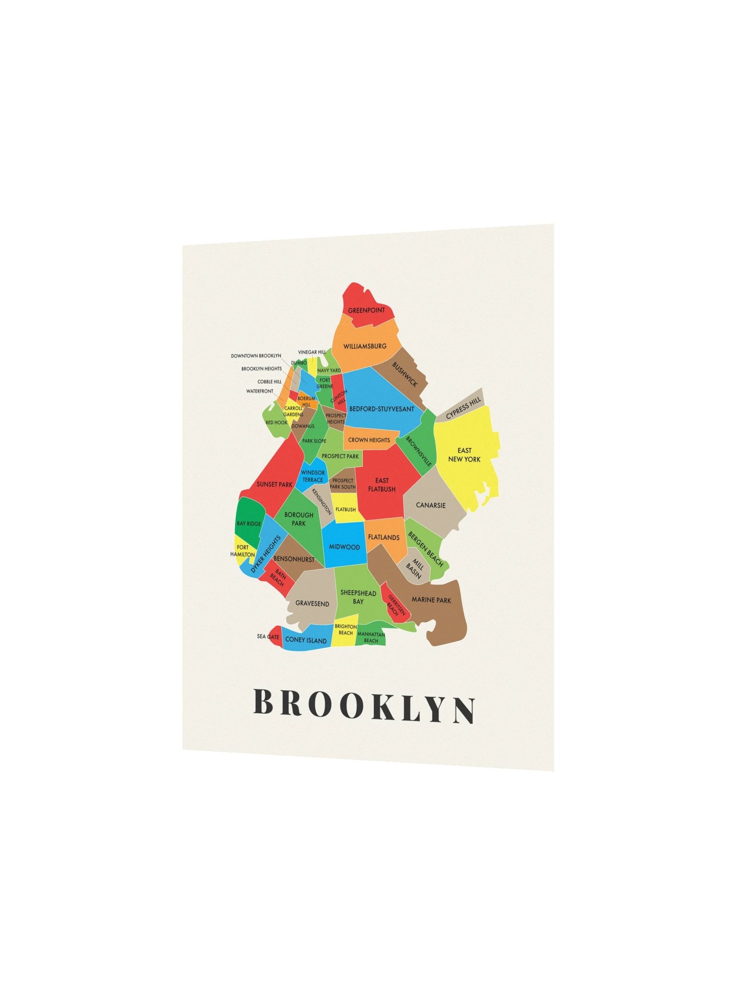 Brooklyn Neighborhood Map (Bright) product image (2)