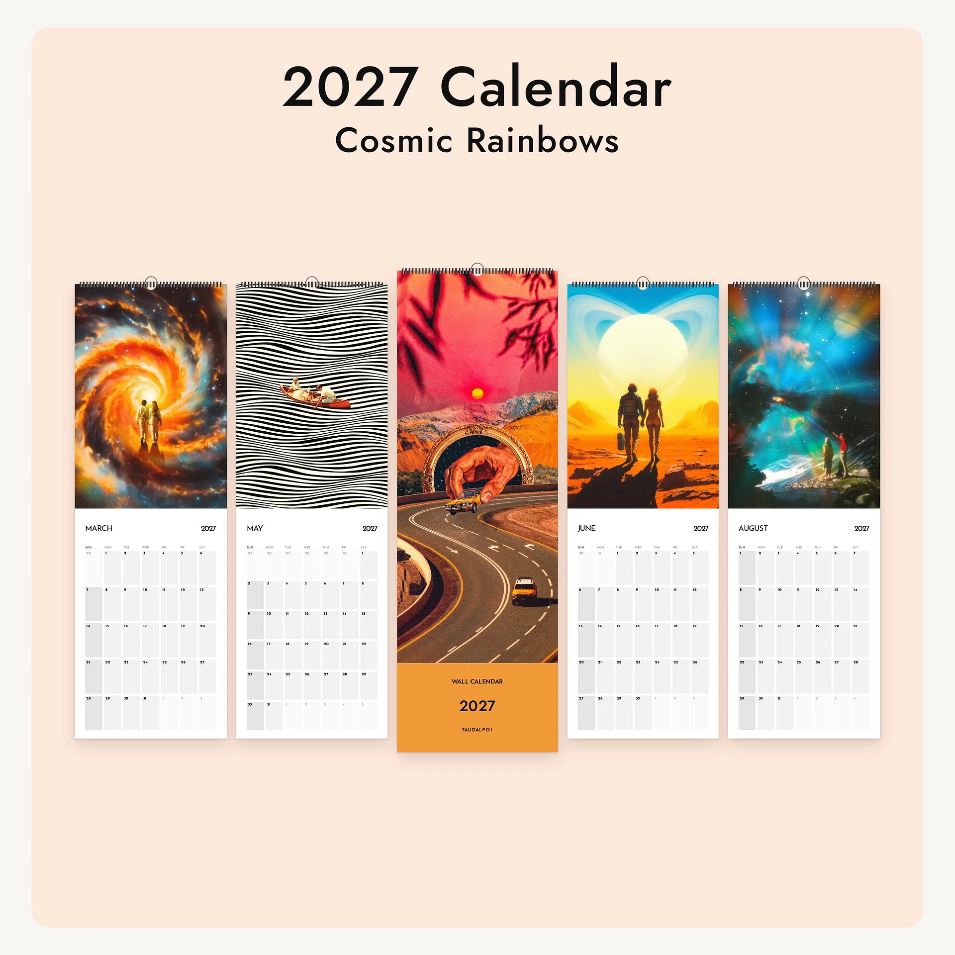 Cosmic Rainbows 2027 Calendar