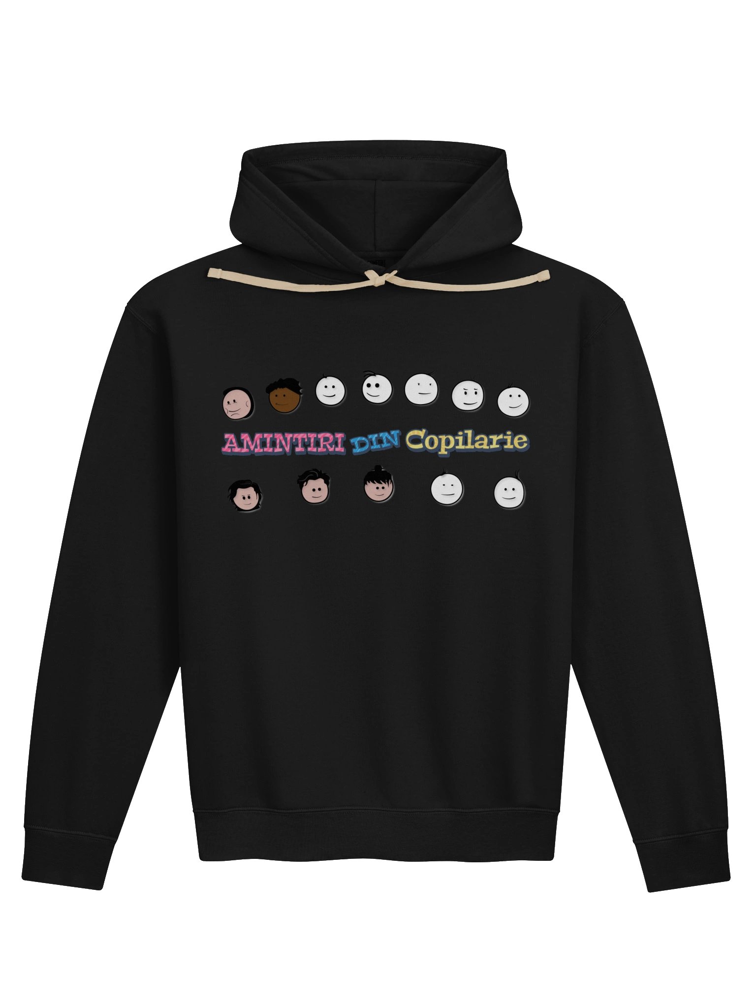 🧥 Hanorac Negru Bărbați „Amintiri Din Copilărie” – Personajele product image (1)