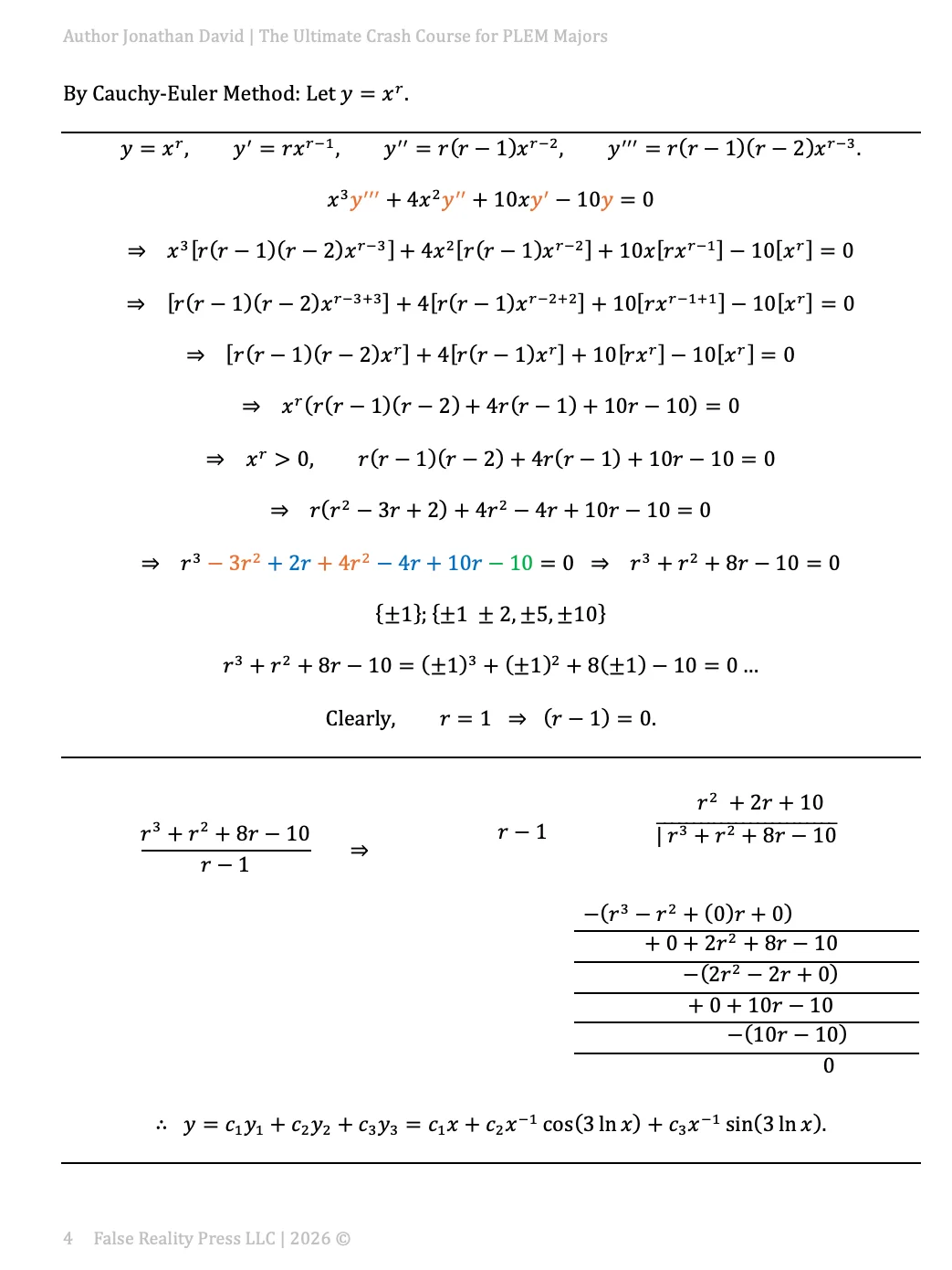 ODE(Ordinary Differential Equations) Volume 10 | [Unedited for Research Team] | The Ultimate Crash Course for PLEM Majors [MEMBERS] product image (5)