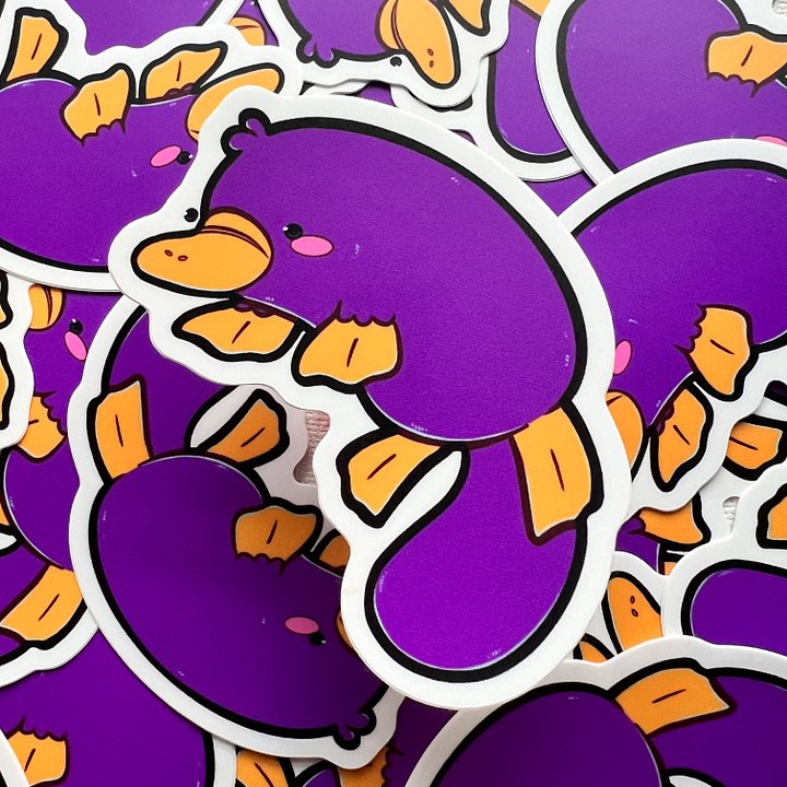 Purple Platypus Sticker product image (2)