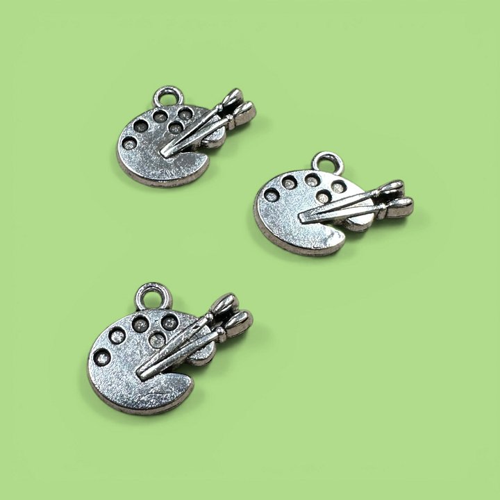 Artist Paint Palette Silver Whinny Winners Braid and Bridle Charms for Horses | Little Shop of Ponies product image (1)