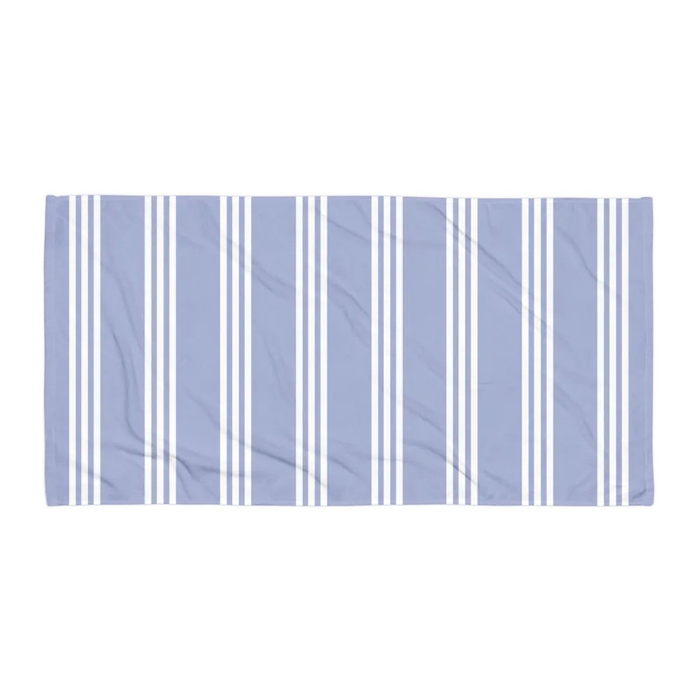 FRESH BLUE WHITE STRIPES TOWEL - Blaue Weisse Streifen Handtuch Küstenchic product image (2)
