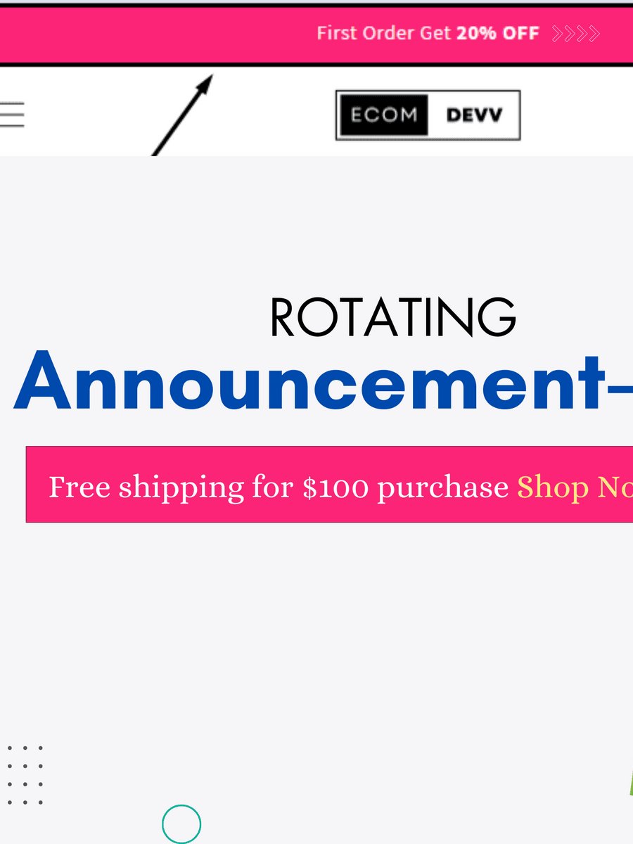 Shopify Rotating Announce-bar Section product image (1)