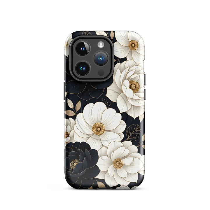 Black & Gold Floral MagSafe Tough Case product image (19)