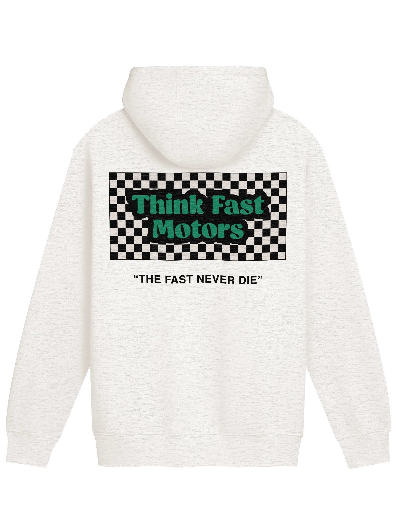 Think Fast “The Fast Never Die Hoodie” - Oatmeal Heather product image (2)
