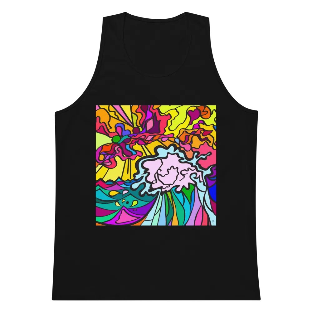 Vibrant Swirls Men's Tank Top - Wave at Sunset product image (12)