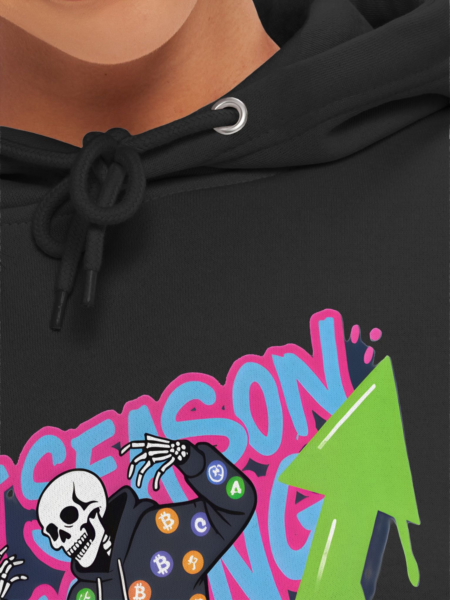 Dancing Skeleton in Altcoin Meme Hoodie product image (7)