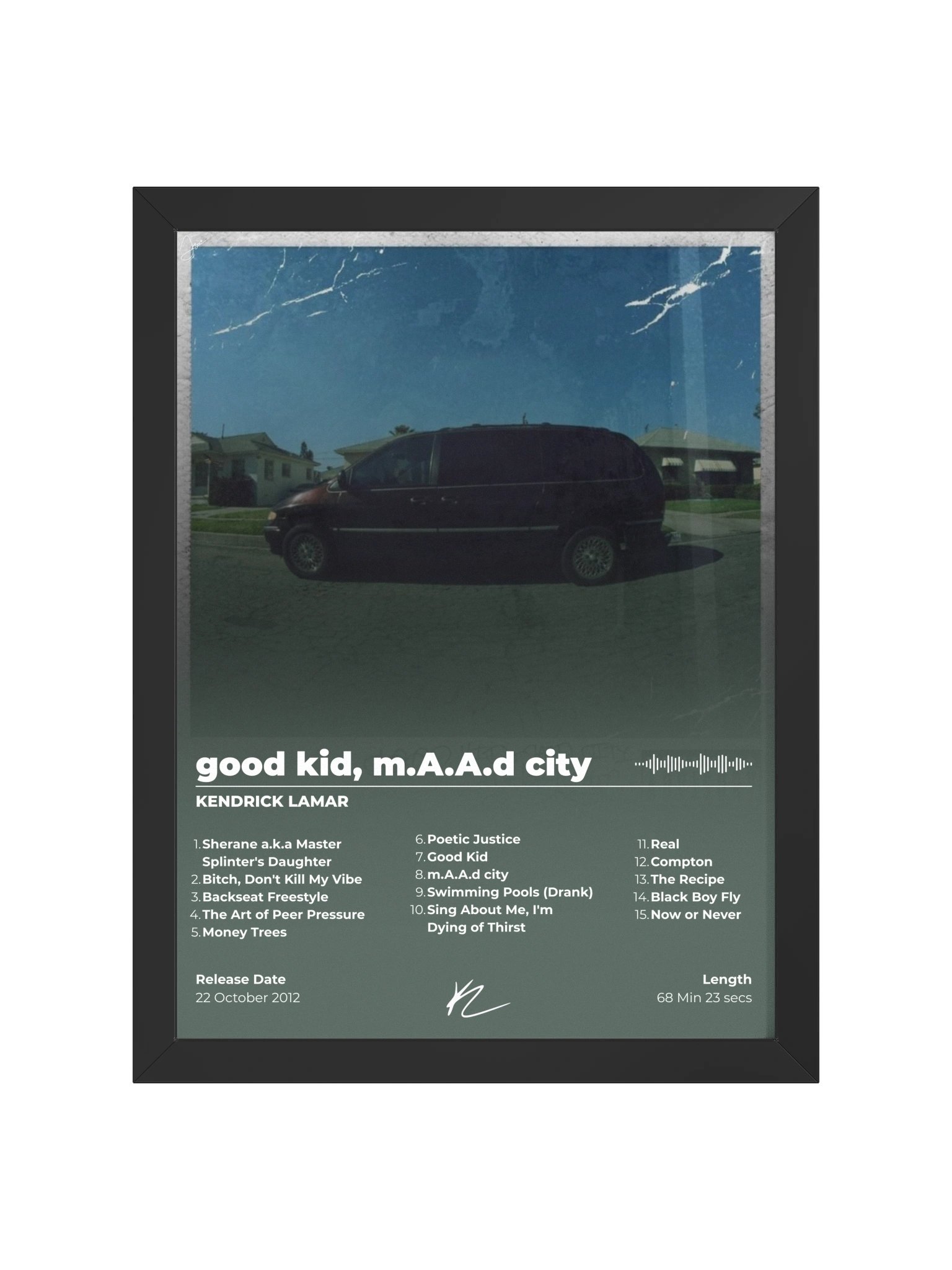 Kendrick Lamar Good Kid, M.A.A.D City Framed Poster product image (2)