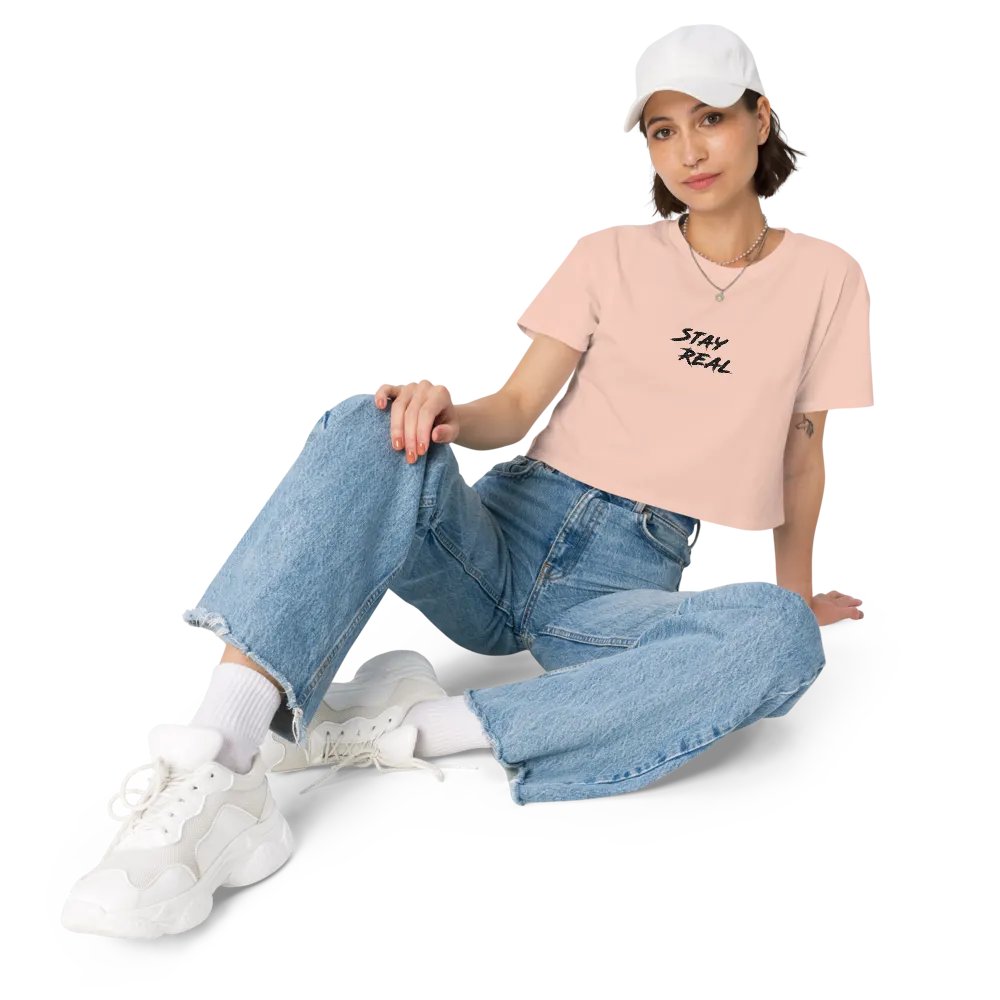 Stay REAL Embroidered Crop Top product image (11)