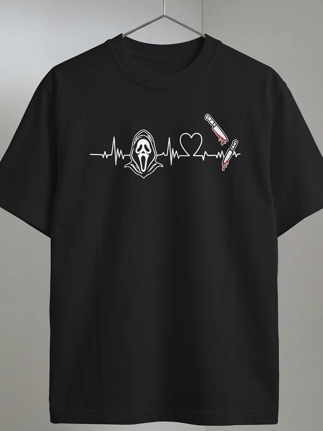 Slasher Heartbeat — The Spooky Side Tee product image (1)