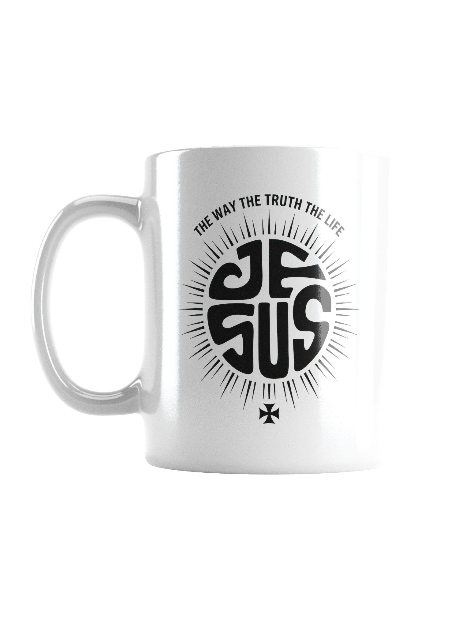 Jesus Retro Groovy Circular Cross Typography Tee product image (1)