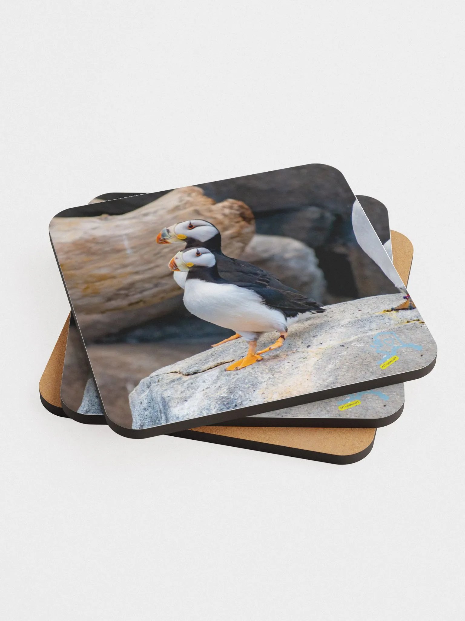 So Puffin Cute Glossed Cork Coasters product image (3)