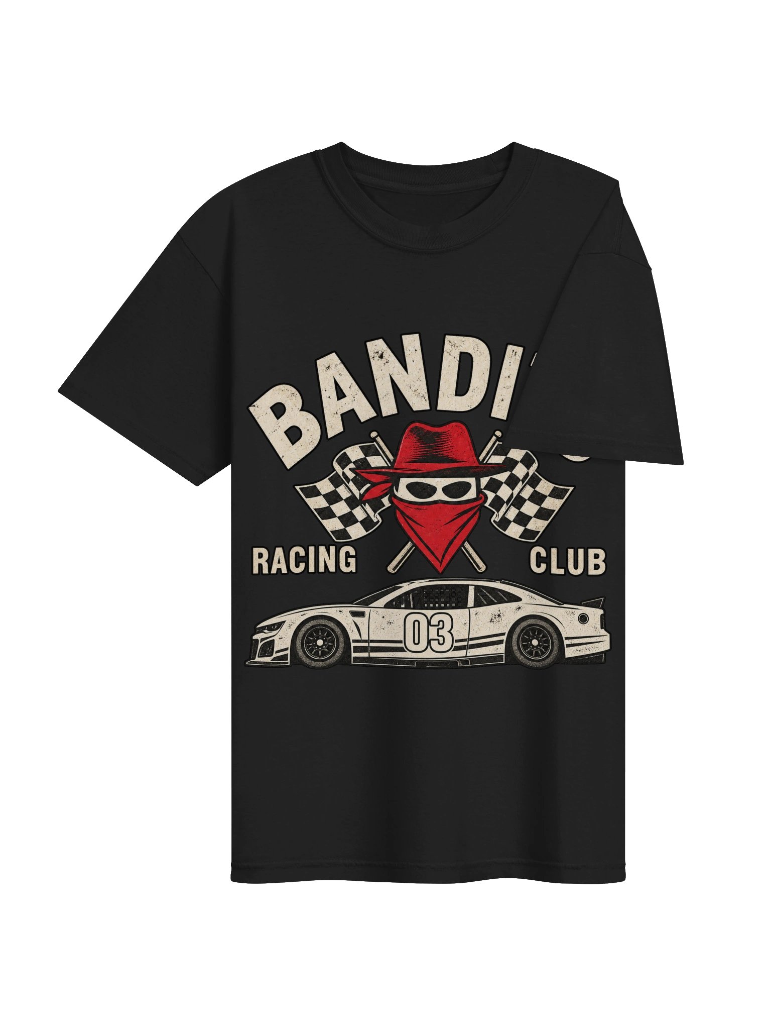 Official Bandits Racing Club No. 03 vintage stock car racing T-shirt. product image (4)