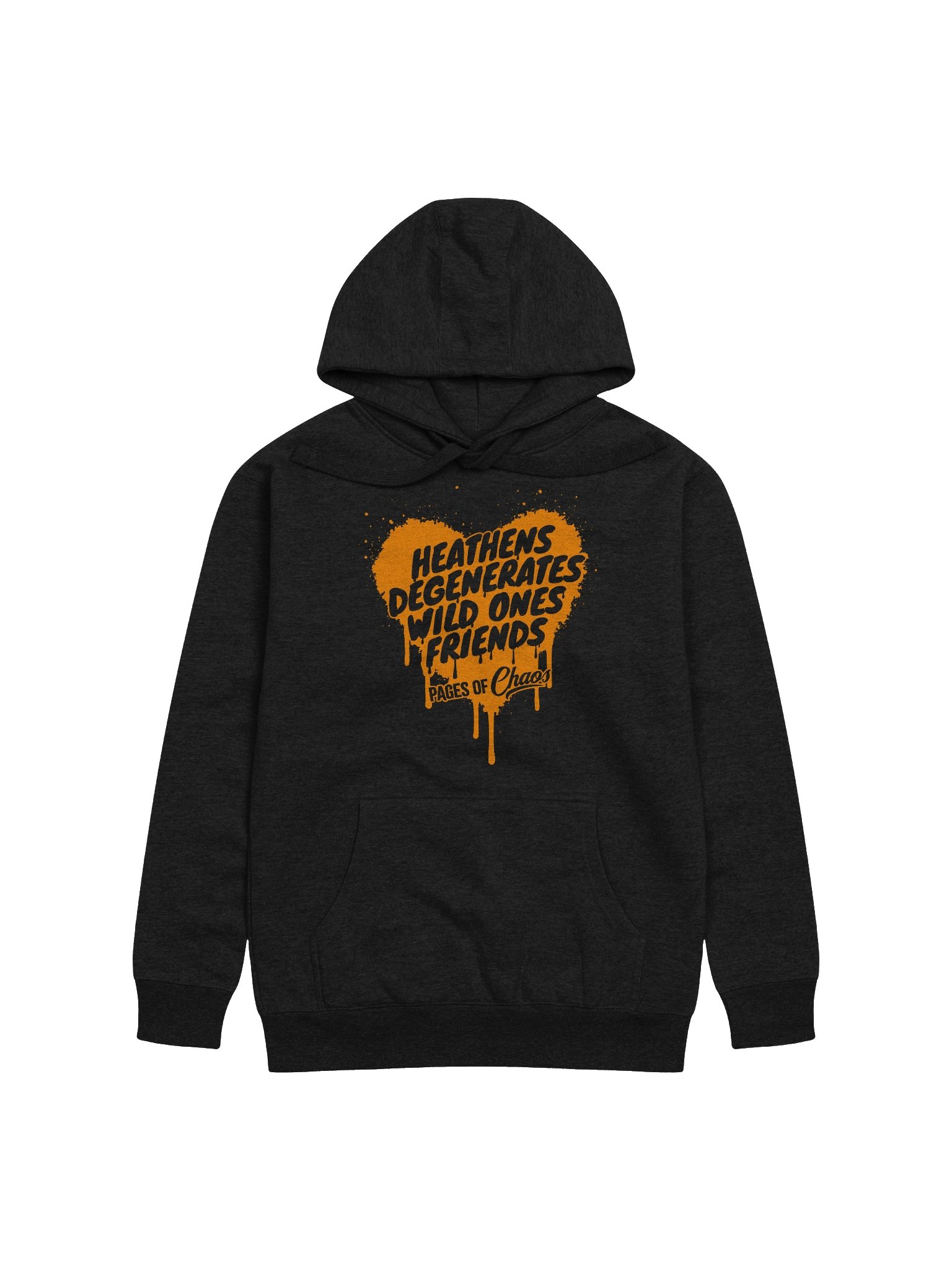 Heathens, Degenerates, Wild Ones, and Friends Hoodie - Orange product image (1)