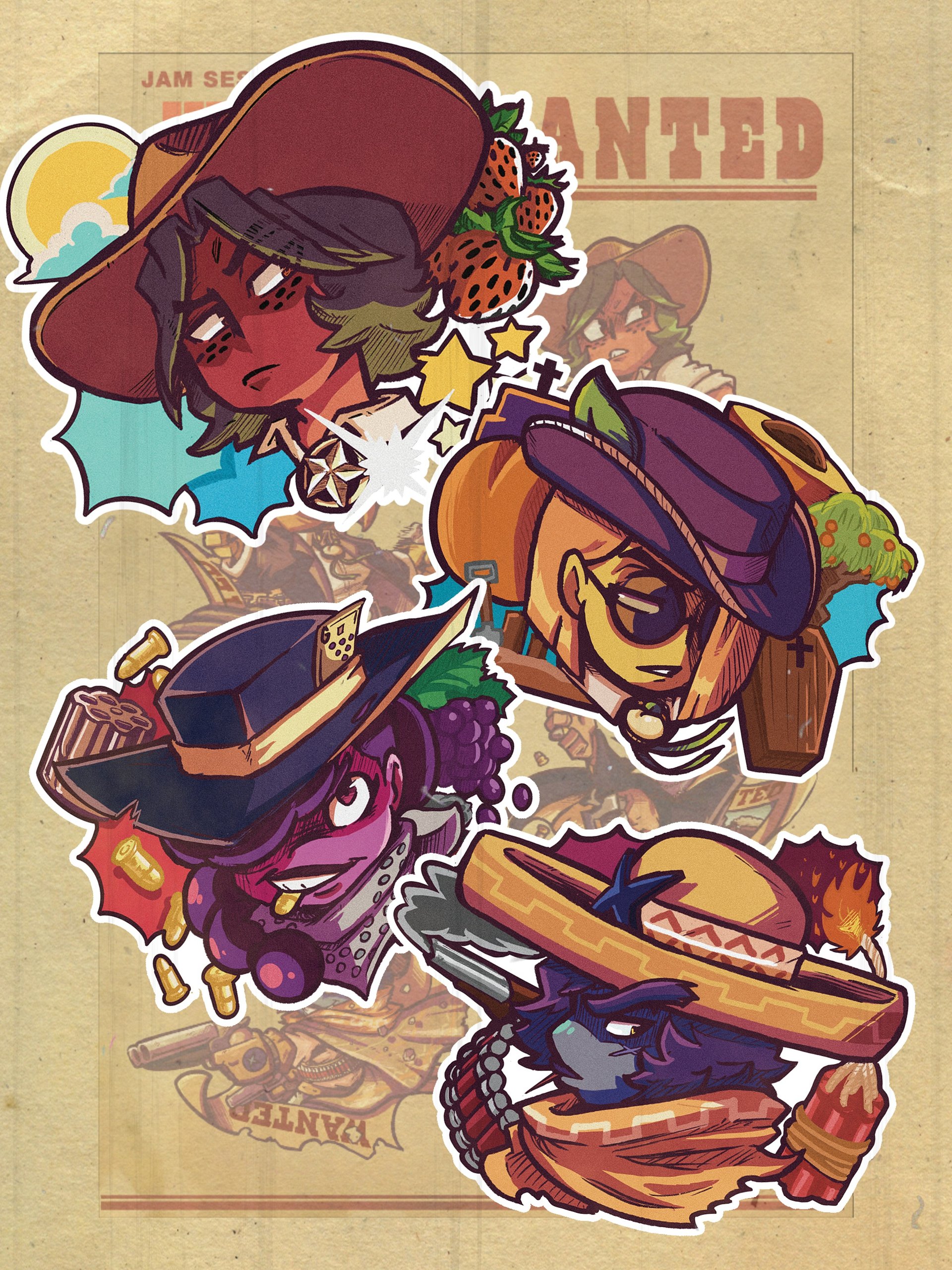 Jam Session Sticker Series: Wild Berry BUNDLE product image (3)