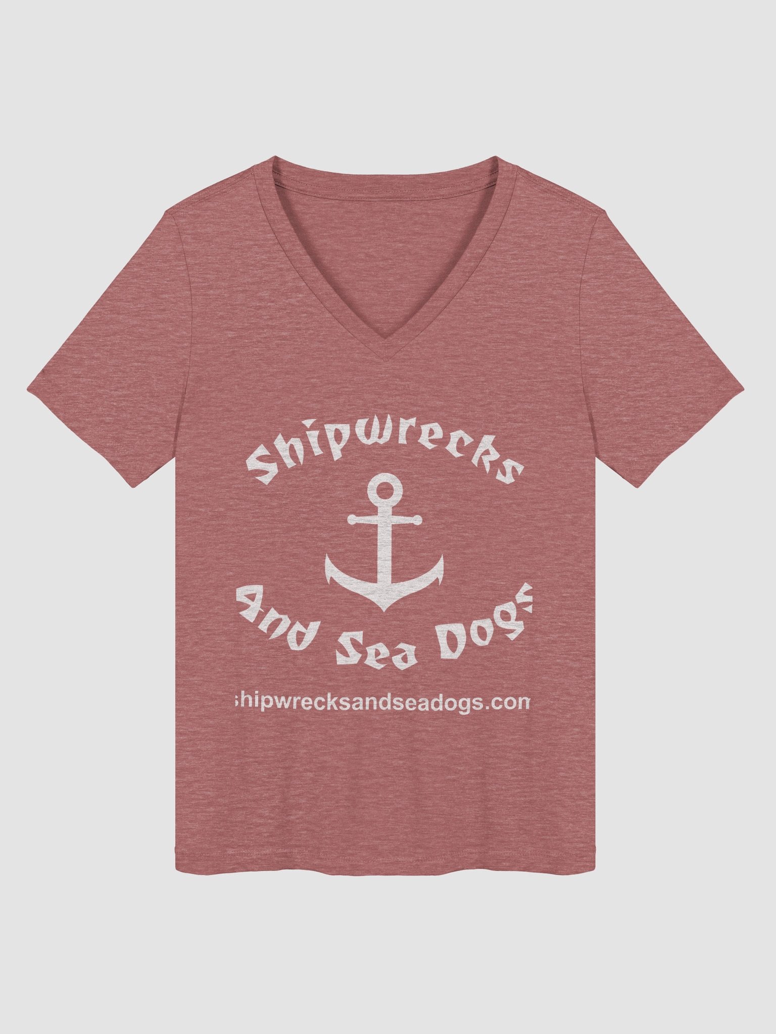 Women's V-neck Shipwrecks and Sea Dogs Logo T-Shirt product image (2)