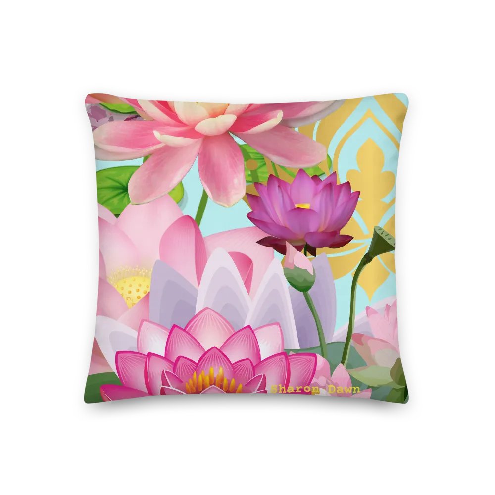 Lotus Pond Premium Pillow product image (6)