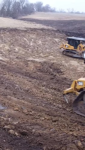 Cat Digging a Hole #catbulldozer #farming #agriculture #dirtwork