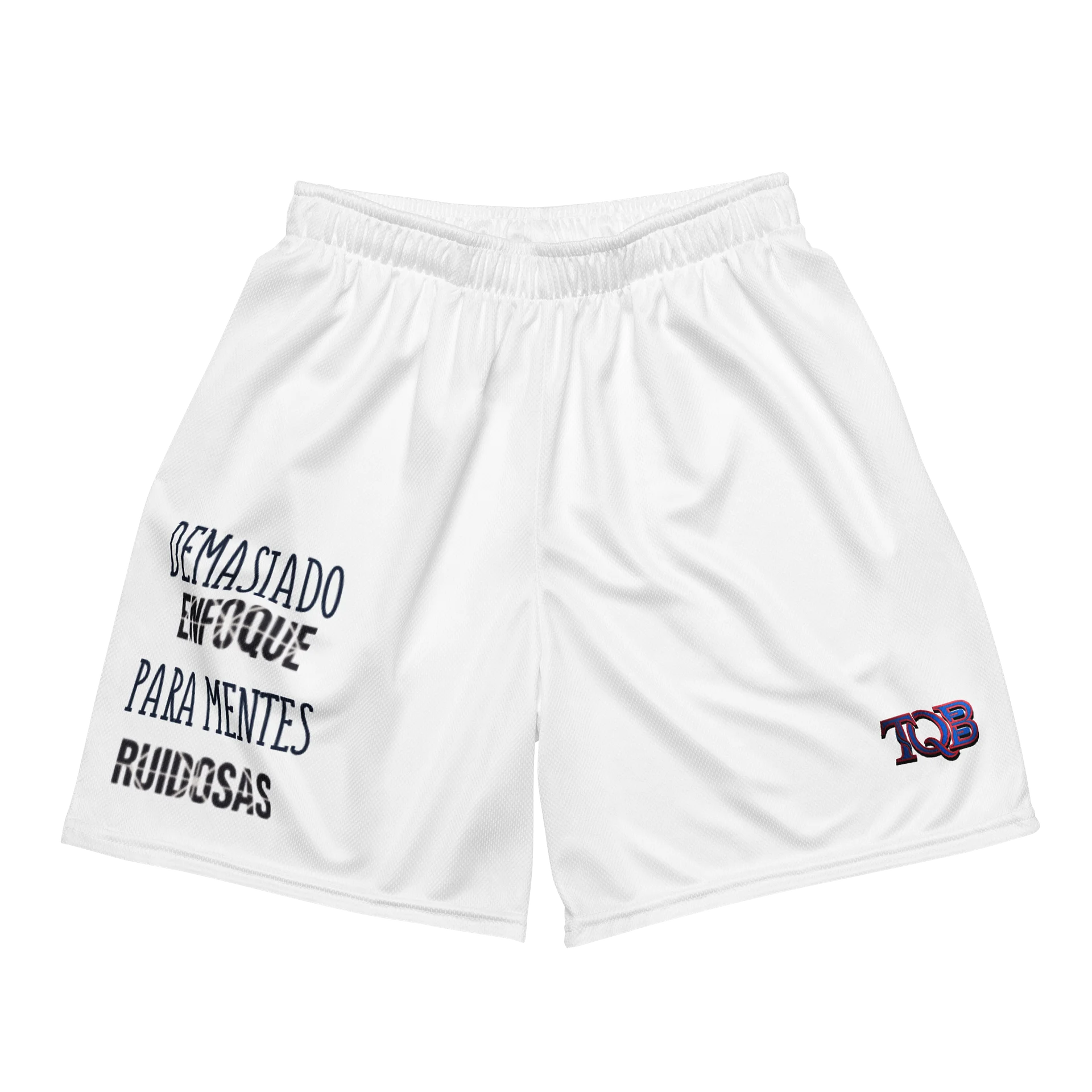 All-Over Print Recycled Unisex Mesh Shorts — Stretch & UPF50+ Tranquilo Quieto Brand product image (2)