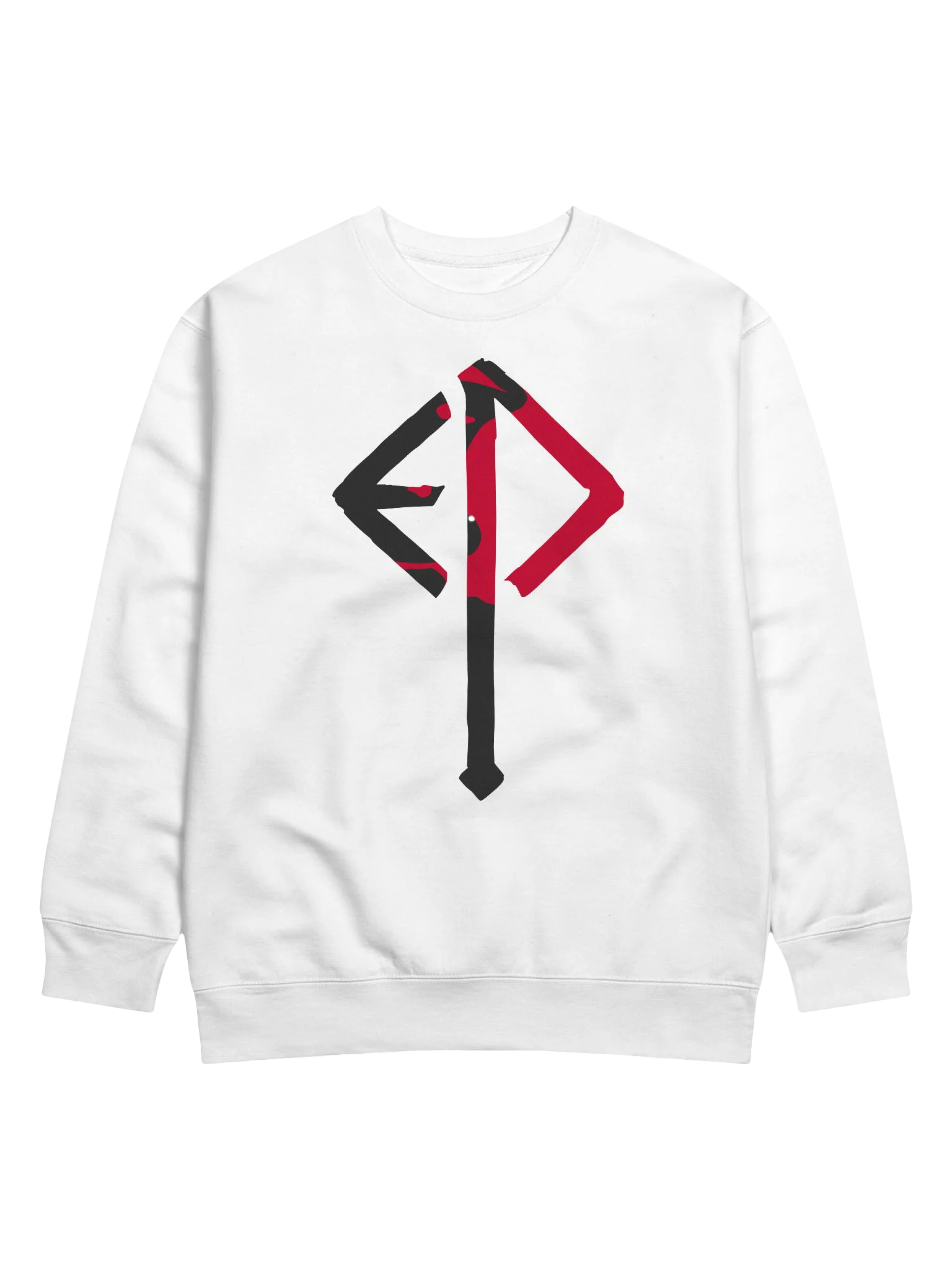 Executioner Sweatshirt: Rune Bloodsplatter (White) product image (5)