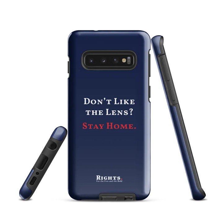 Don't Like the Lens? Stay Home. Samsung® Tough Case in Blue product image (1)