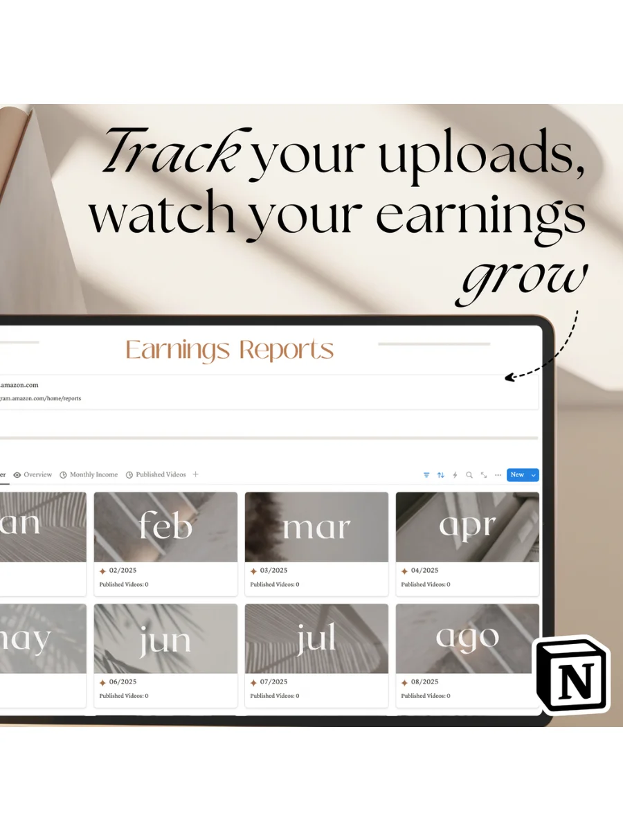 Amazon Influencer Notion Template product image (3)