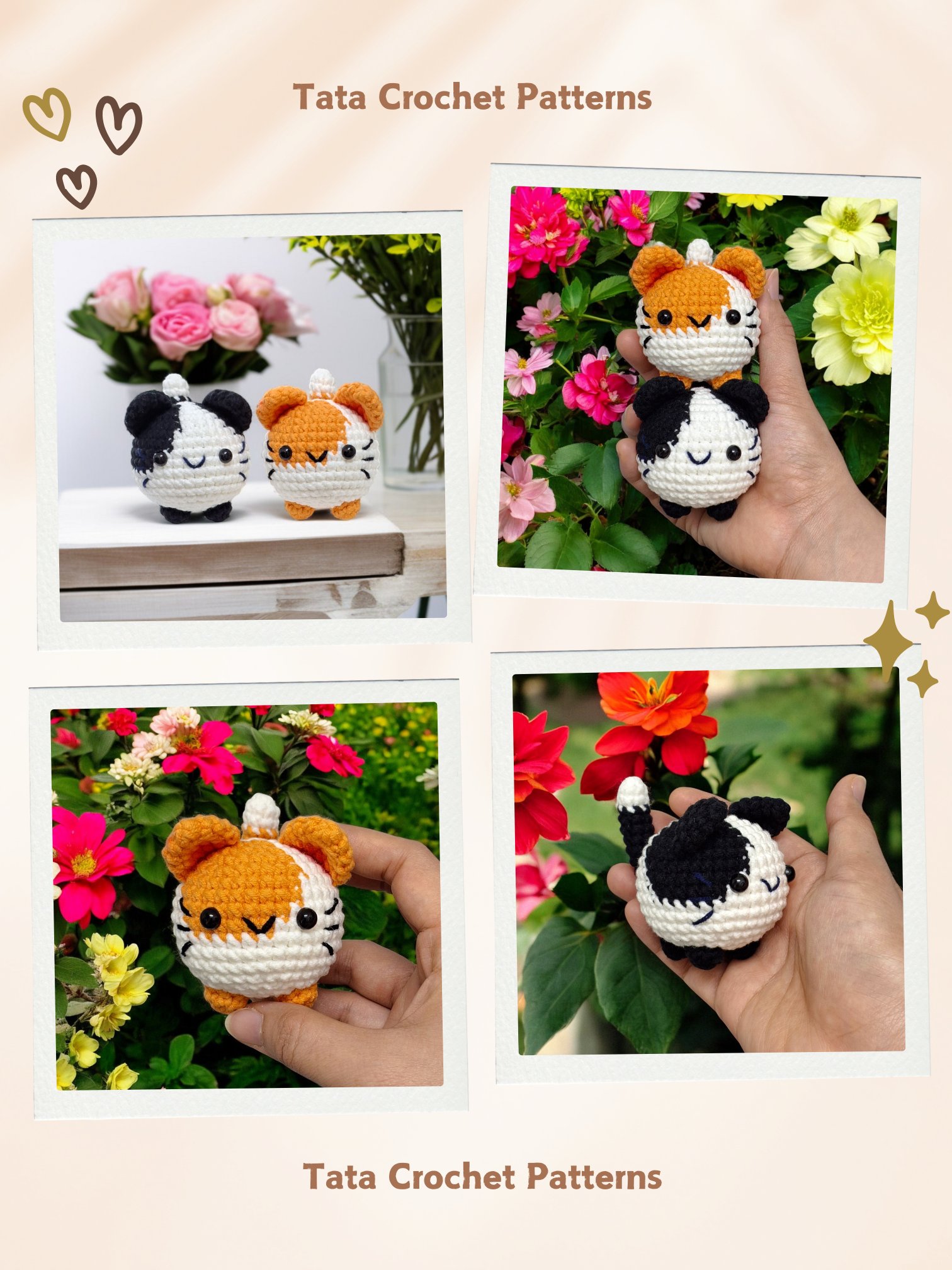 PDF Pattern -♡- Crochet Cute Cat (8 in 1) product image (8)