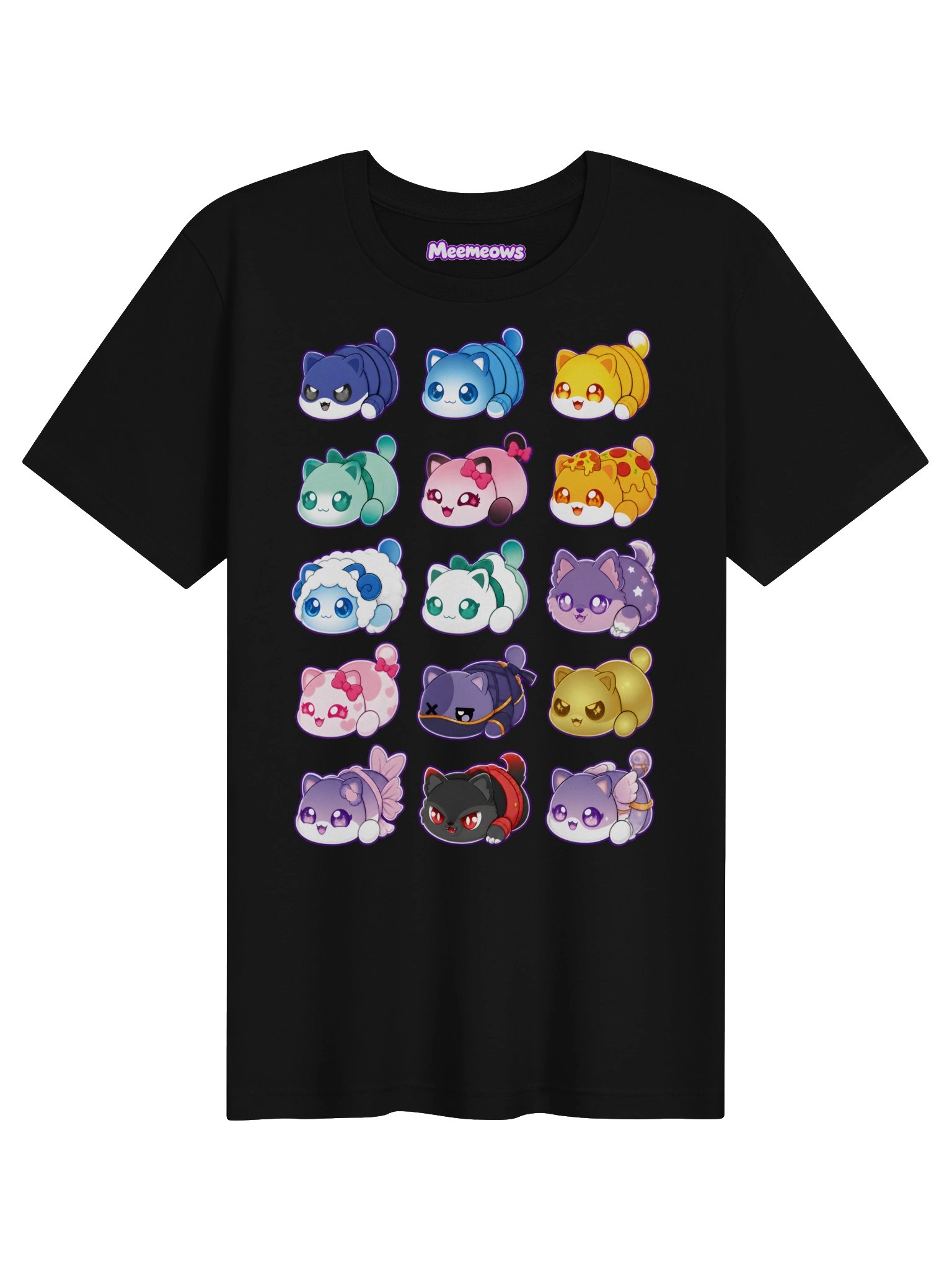 Meemeows Cat Collection T-Shirt – Cute Kawaii Cats product image (1)