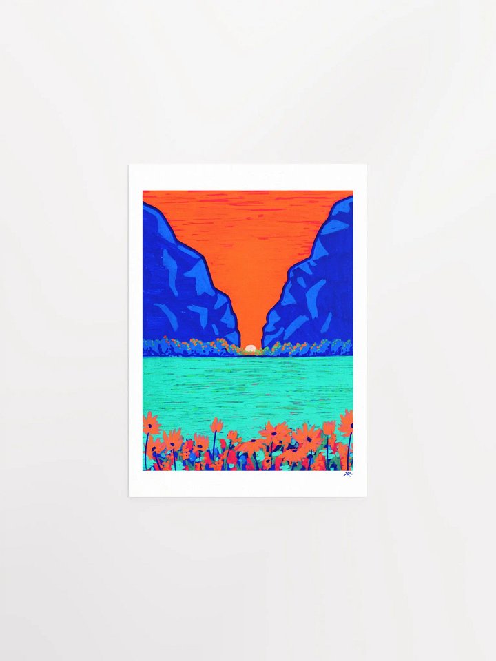 Cobalt Cascade Blooms | Vibrant Landscape product image (1)