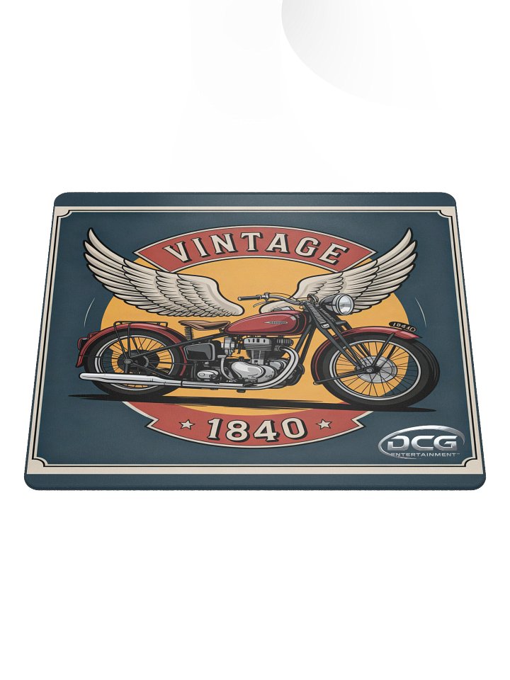 Vintage Motorcycle Wings Gaming Mouse Pad product image (1)
