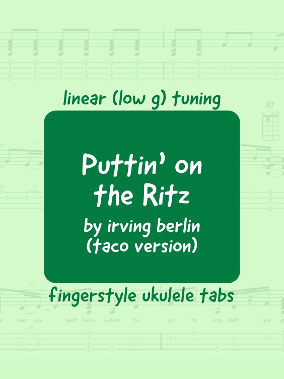 Irving Berlin - Puttin' on the Ritz (uke tabs) product image (1)