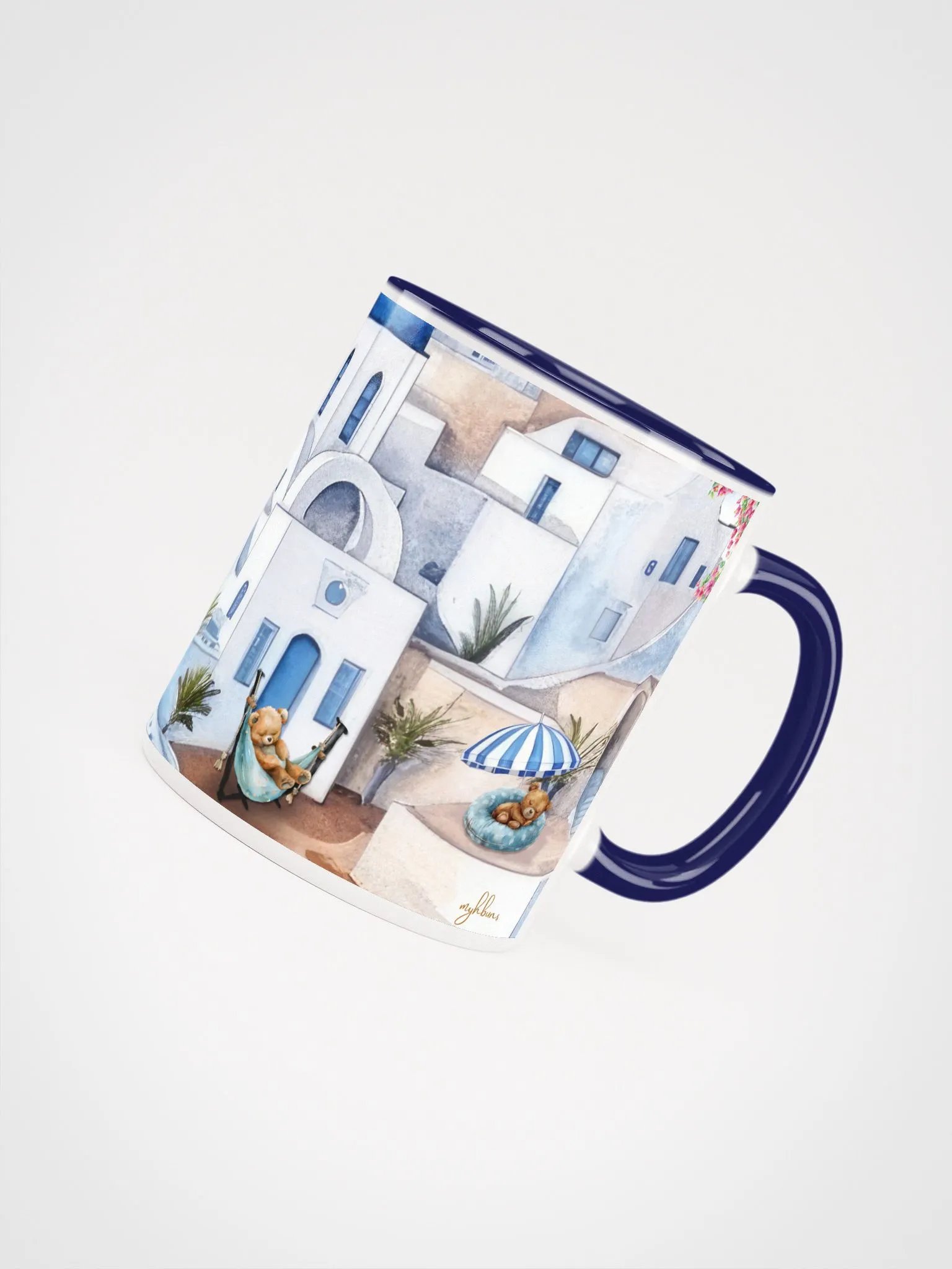 Santorini Dreaming Ceramic Mug | 11oz & 15oz | Dishwasher & Microwave Safe Coffee Cup product image (4)