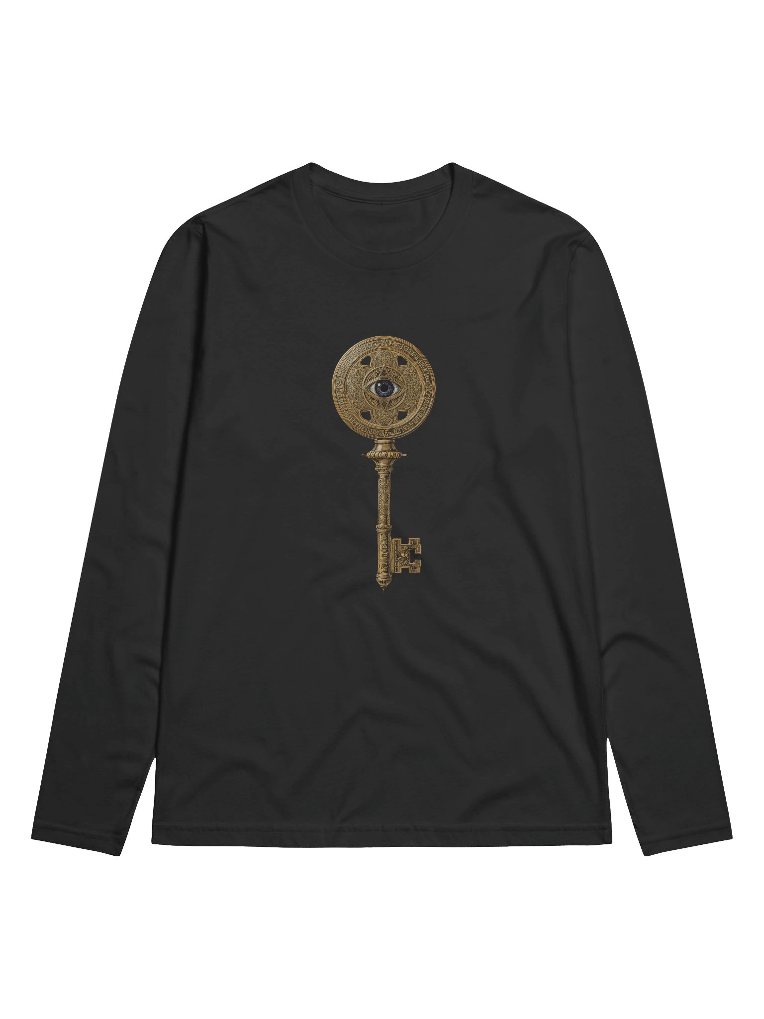 The Gatekeeper’s Key – Black Continuum Edition (Front & Back Print) | Premium Fitted Long Sleeve product image (1)