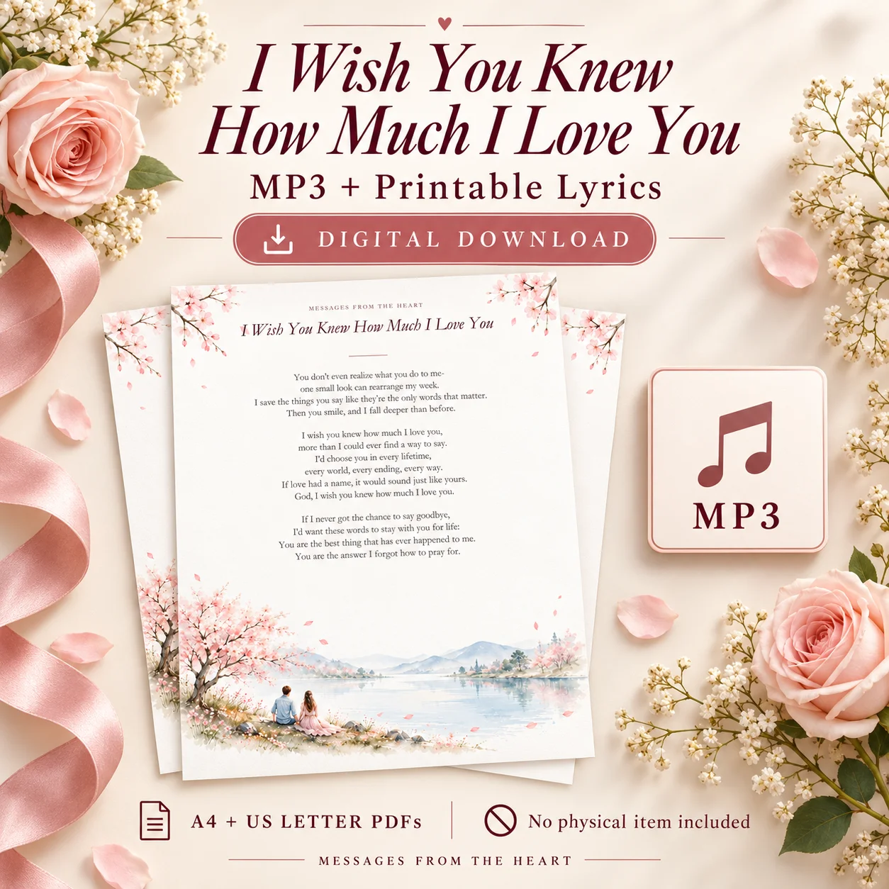 I Wish You Knew How Much I Love You — MP3 + Printable Lyrics product image (1)