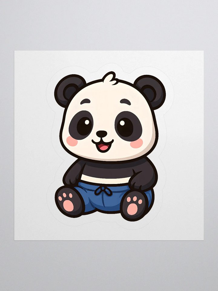 Cute Sticker of Panda in Swim Trunks product image (1)