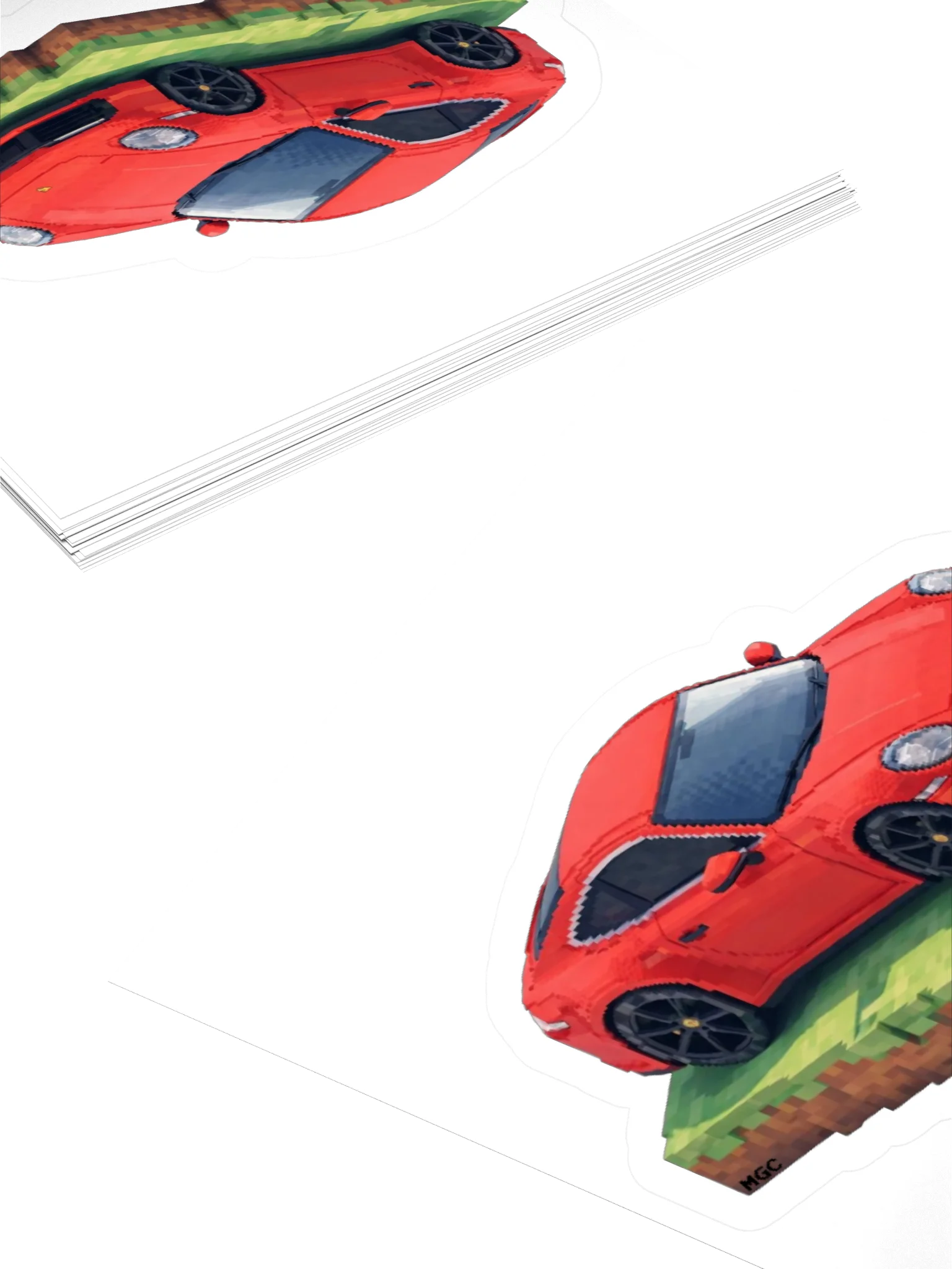 Red Porsche 911 Carrera Sticker (Pixel, Retro, Minecraft) product image (12)
