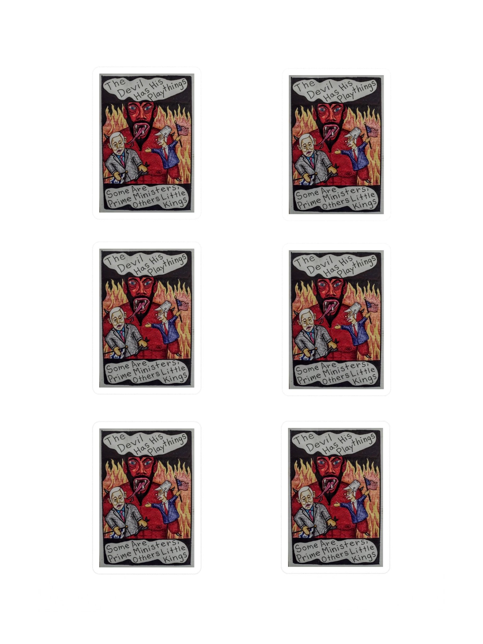 The Devil Has His Playthings Sticker Sheet product image (3)