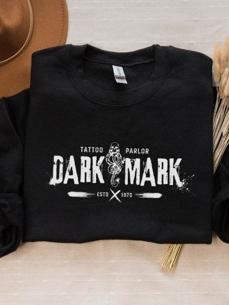 Dark Mark Tattoo Parlor Punk Grunge Minimalist Halloween Sweatshirt product image (3)