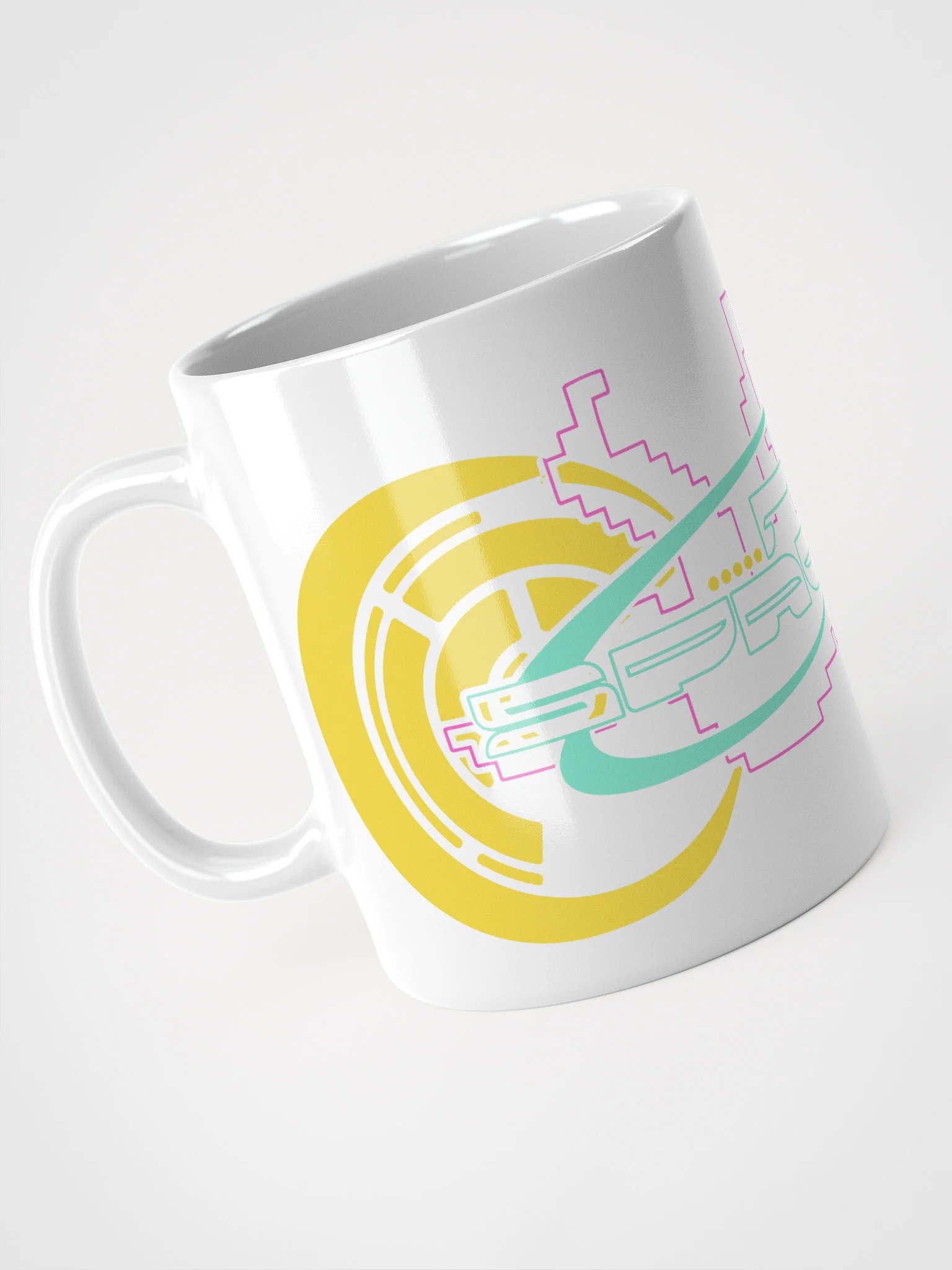 Cyberpunk inspired The SpaceBar sign mug white product image (3)