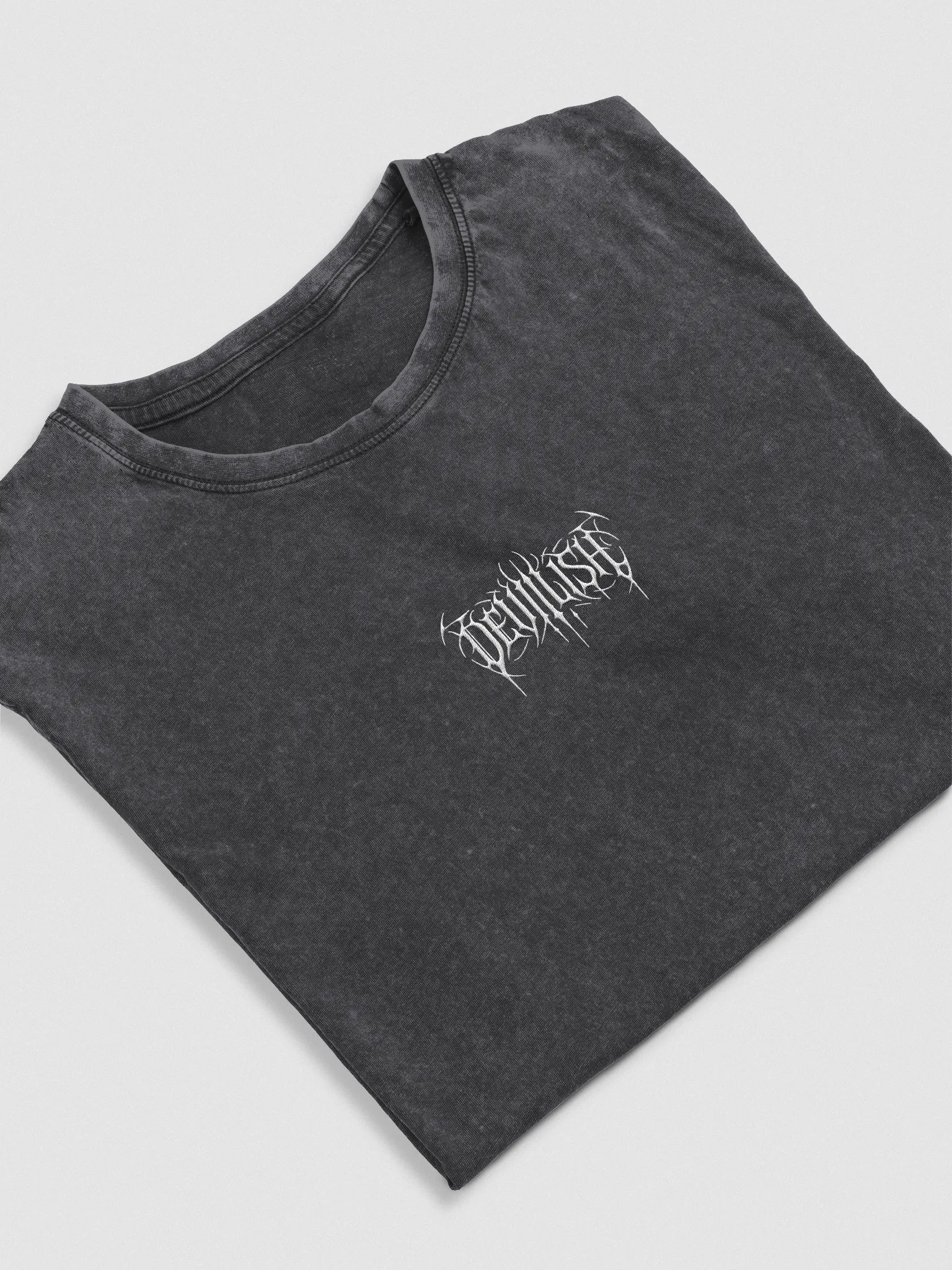 Devilish Embroidered Stone Washed Tee product image (3)