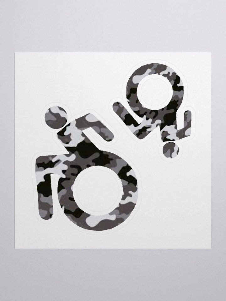 Wheelie, Dark Gray Camo Sticker Sheet product image (1)