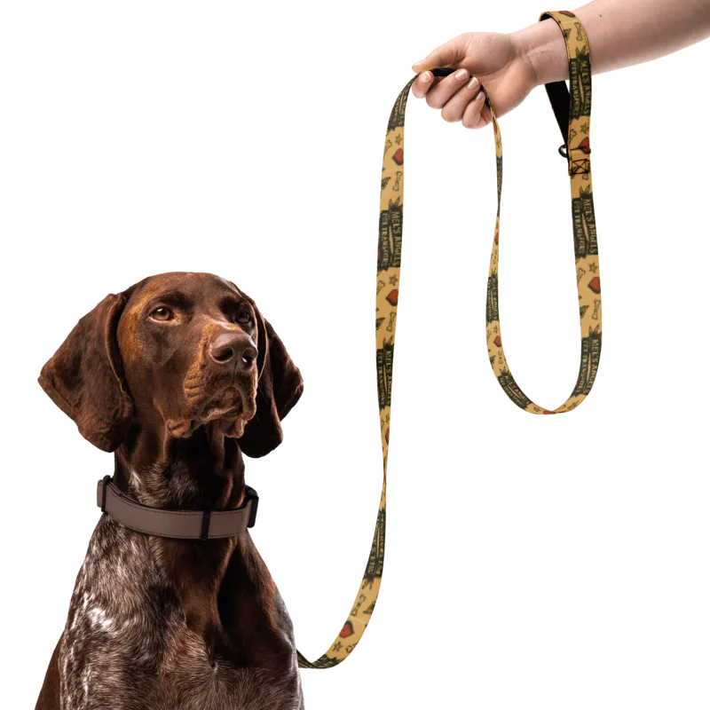 Mel’s Angels Custom Dog Leash – Vintage Tattoo Flash Print, 6ft Durable Polyester Lead with Padded Handle product image (4)