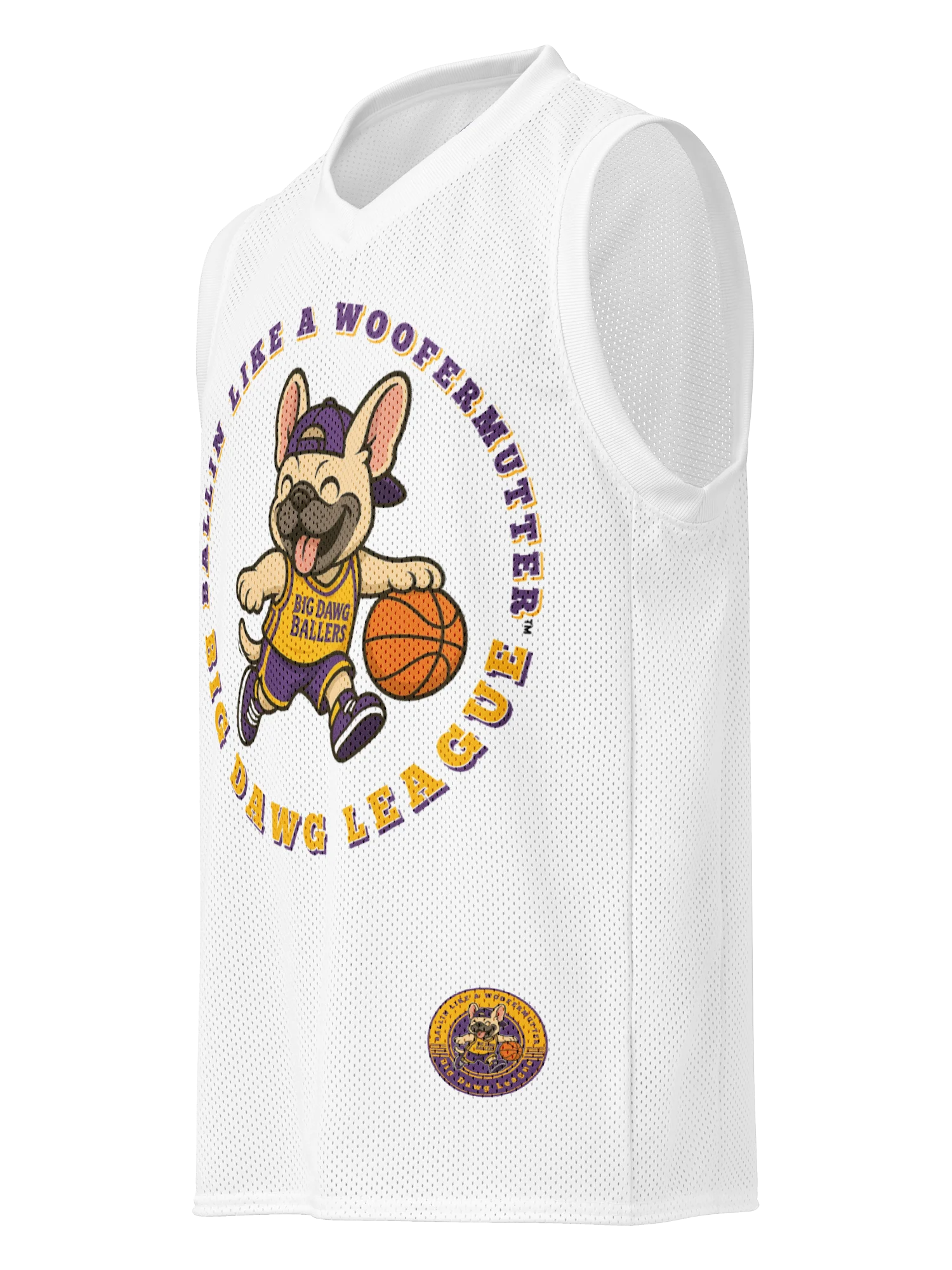 French Bulldog Ballin Like A WooferMutter™ Premium Basketball Jersey product image (3)