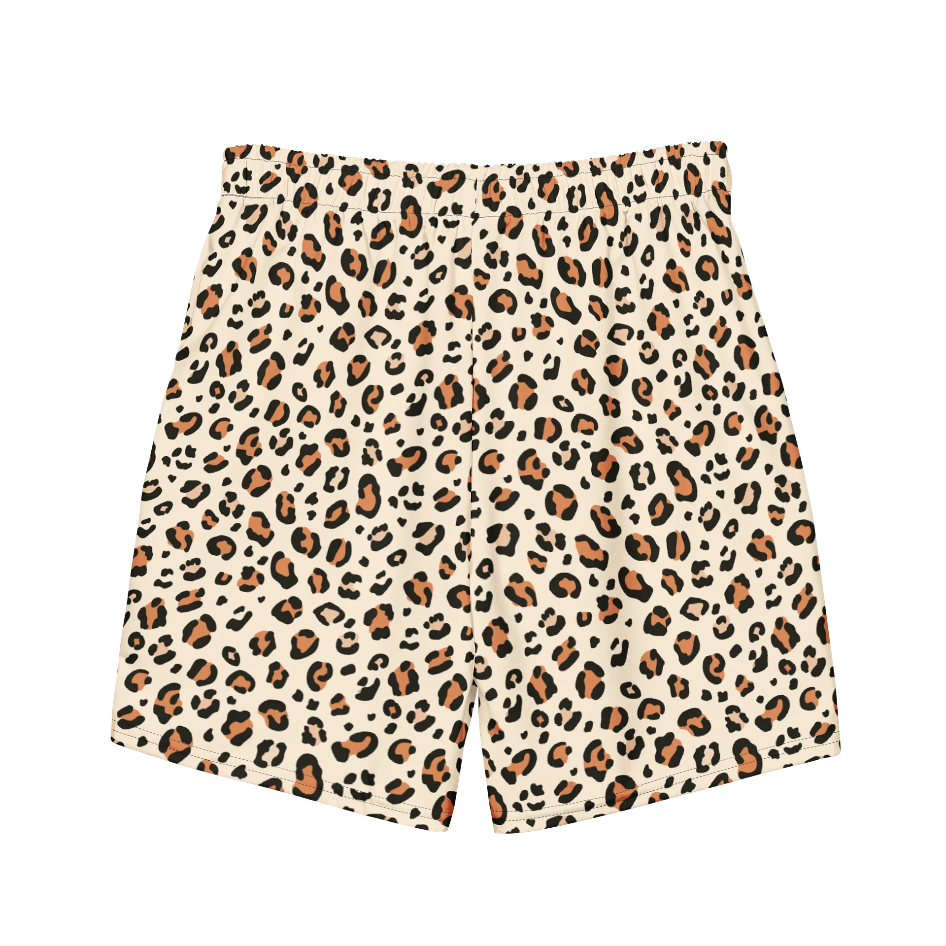 Bold Brown Leopard Skin Print Swim Trunks product image (7)