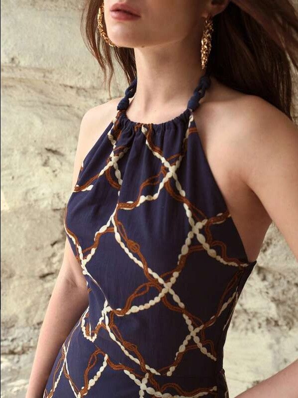 MOTF PREMIUM WOMEN'S LINEN ALL OVER PRINTED LONG DRESS, SPRING/SUMMER product image (2)