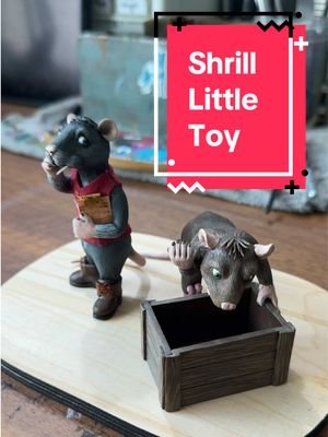 Ricket’s dad accidentally discovered his son’s greatest talent by trying to get ONE ANNOYING WHISTLE away from him. 😭📯 Parenting: 0 Tiny warehouse rat: 47 #Mosshollow #PolymerClay #Sculpting #Miniatures #FantasyWorldbuilding  