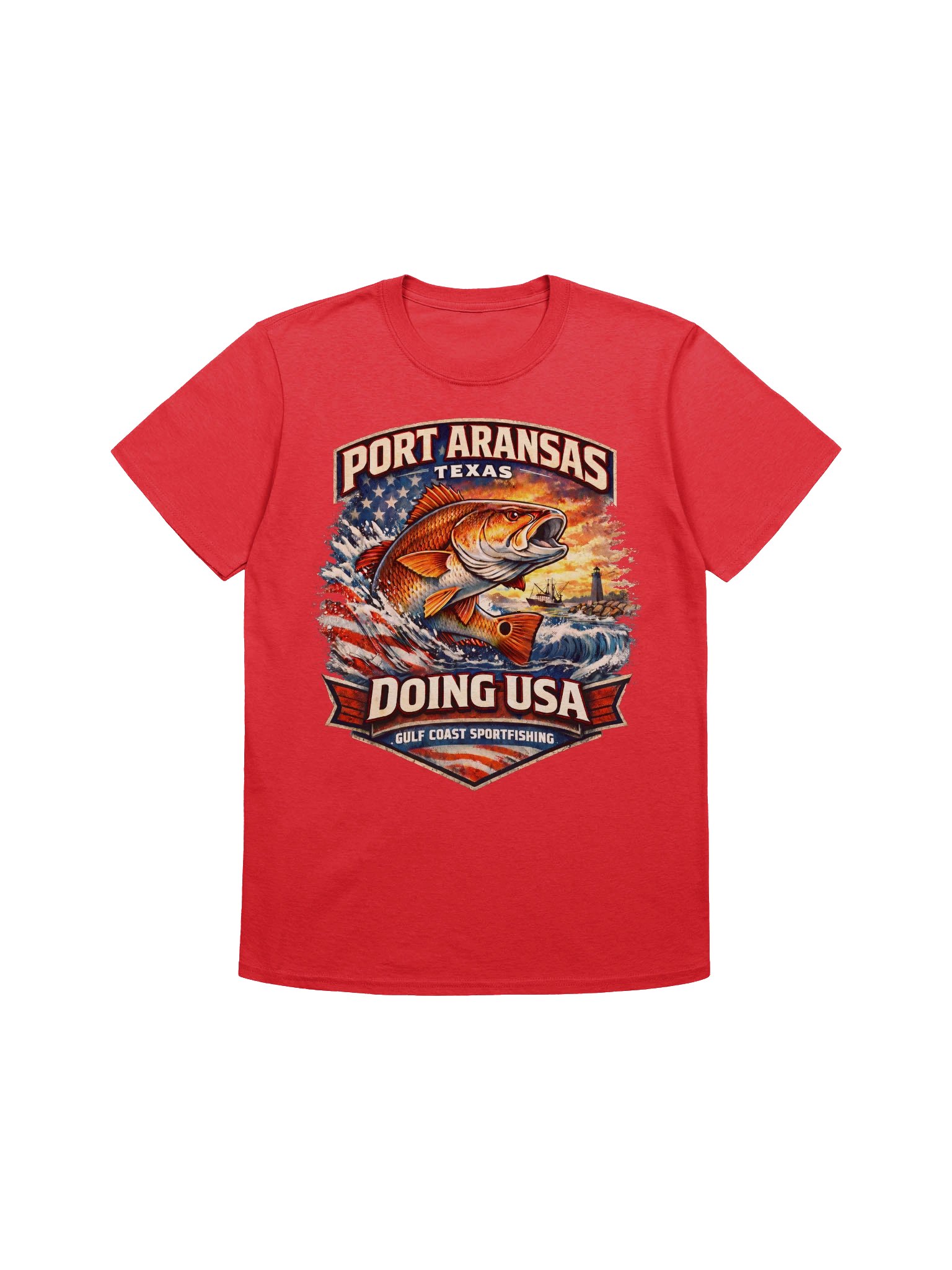 Port Aransas Sportfishing Tee - Front Print product image (93)
